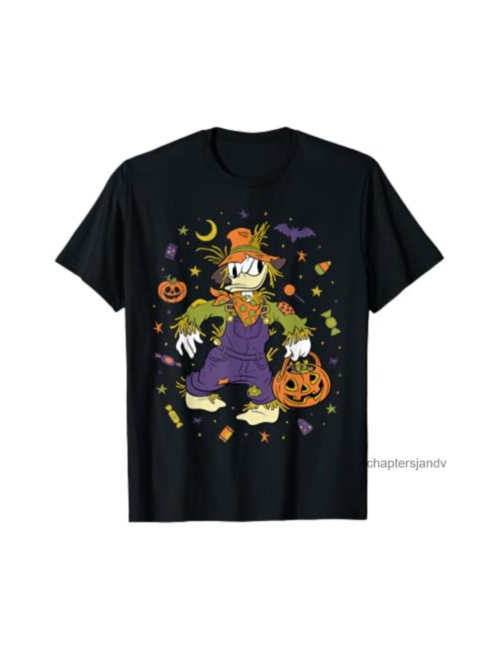 Disney Donald Duck Halloween Scarecrow Trick or Treat T-Shirt